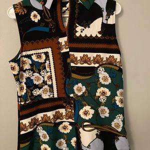 Flowery blouse great for work